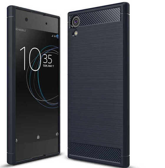Sony Xperia XA1 Kılıf Karbon Fiber Tasarım Silikon