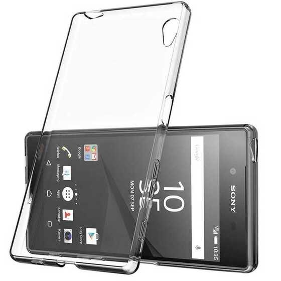 Sony Xperia Z5 Premium Kılıf İnce ve Esnek Şeffaf Süper Silikon