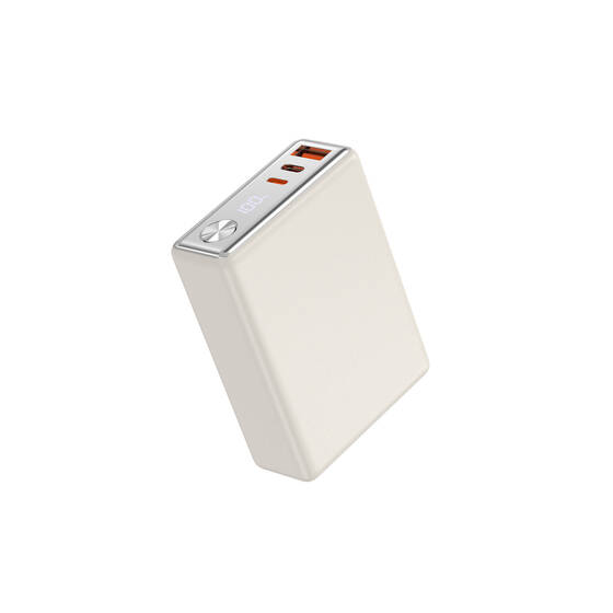 Taşınabilir Powerbank Wiwu Wi-P005 Rock LED Ekranlı PD 20W 10000mAh Beyaz