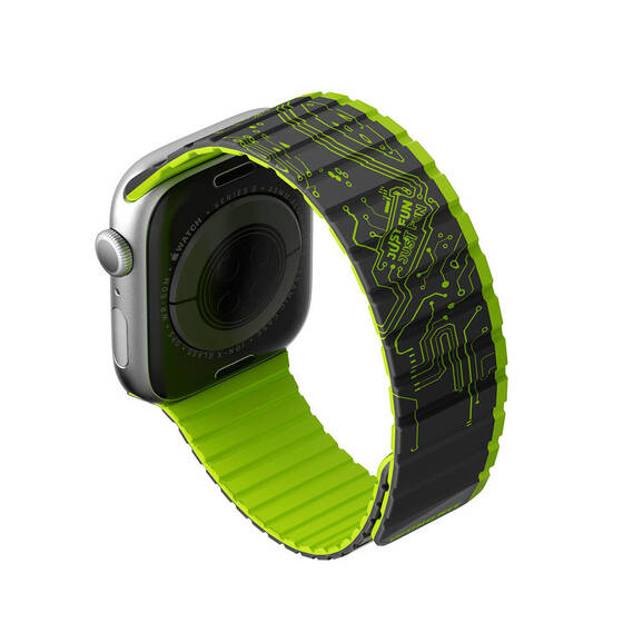 Watch 38mm Uyumlu Kordon Youngkit Technology Magnetik Tak Çıkar Silikon Strap Kayış Yeşil