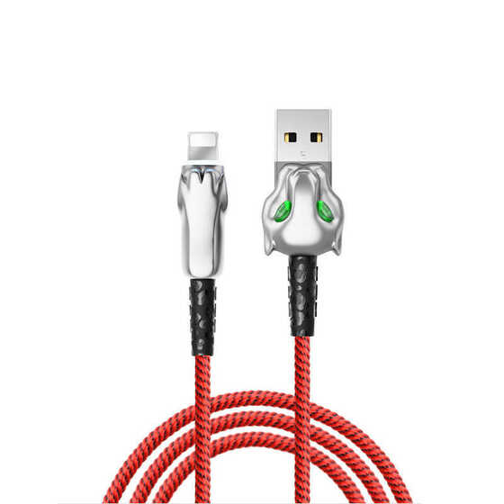 Wiwu Leopard Lightning USB Kablo 2.4A Hızlı Şarj Kablosu 100 cm Data Kablo Naylon Örgü