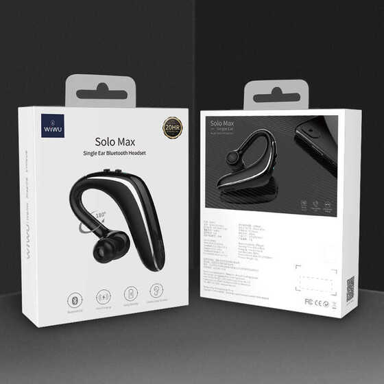 Wiwu Solo Max Bluetooth Kablosuz Tekli Kulaklık v5.0  Single Wireless Kulak İçi