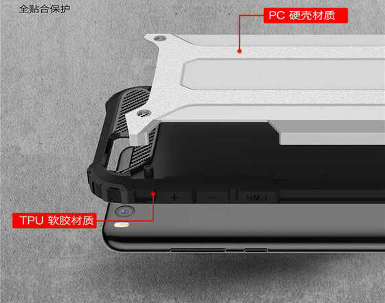 Xiaomi Mi 6 Kılıf Armor Hybrid Zırh Silikon