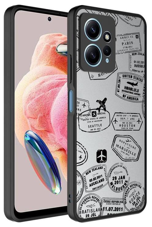 Xiaomi Redmi Note 12 4G Kılıf Aynalı Desenli Kamera Korumalı Parlak Mirror Kapak