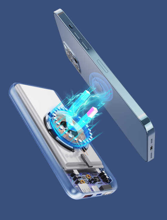 Xipin T116 10000 mAh Magsafe Powerbank 15W Dijital Göstergeli Kablosuz Magnetik Hızlı Şarj Cihazı