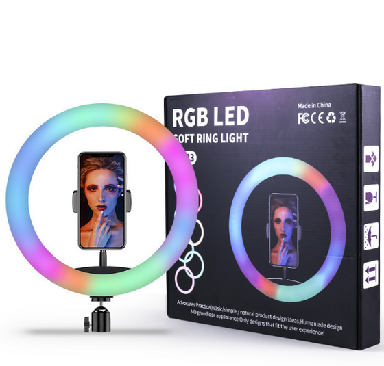 Zore RGB MJ-26 Işıklı Telefon Tutucu 15 Renk Ring Light